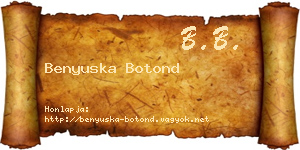 Benyuska Botond névjegykártya